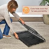 MidWest Homes for Pets XS LifeStages Double Door 22-Inch Folding Dog Crate, Enhanced Security, Includes Leak-Proof Pan, Divider Panel, Handle, Rubber Feet