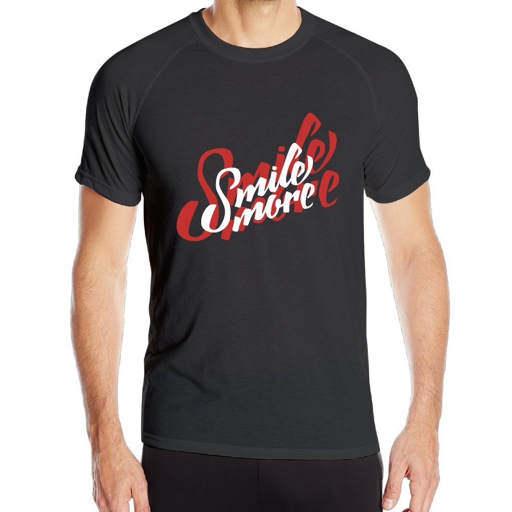Men's Roman Atwood Smile More Sport Quick Dry Short Sleeved T Shirts
