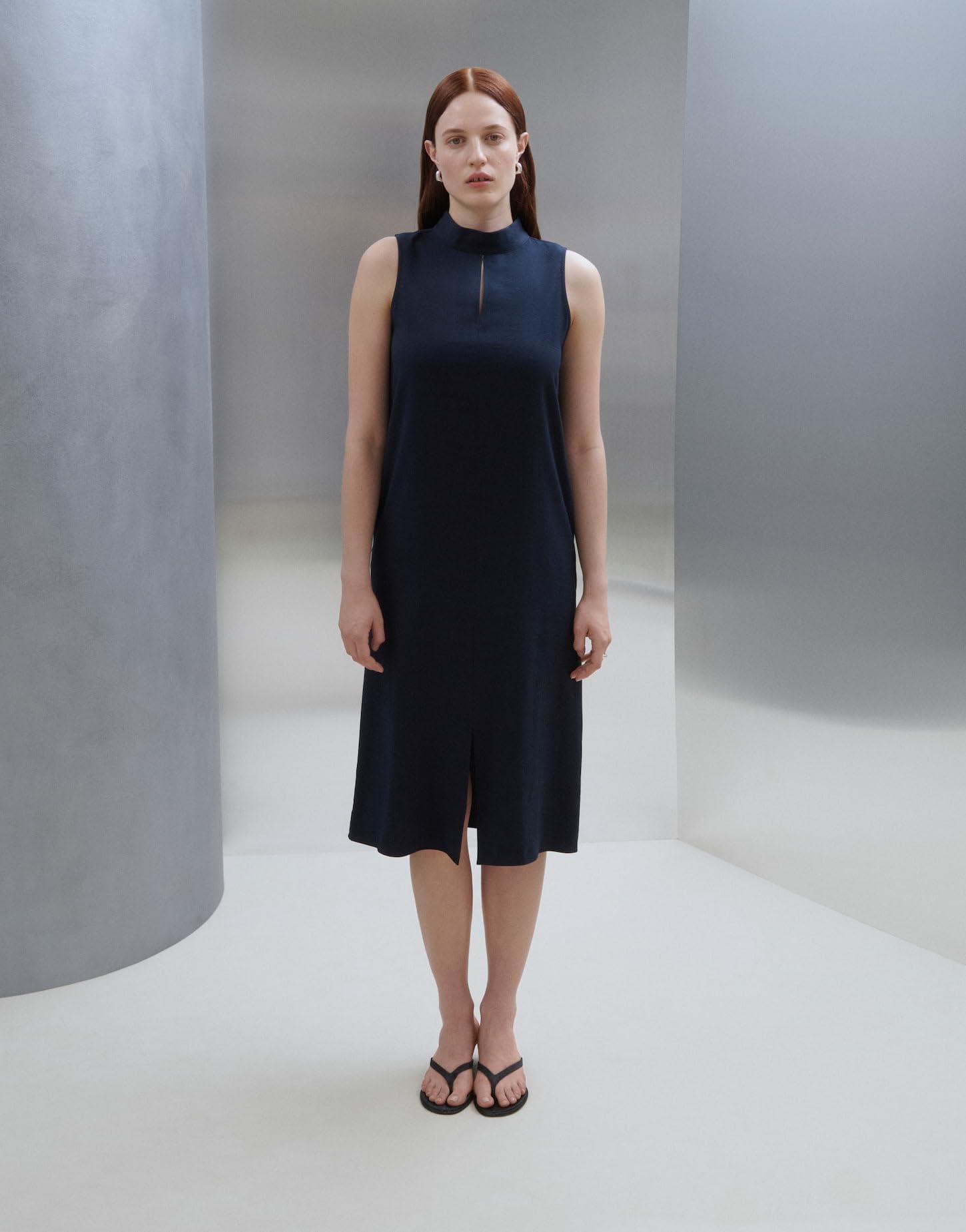 someday Damen Midikleid | QHIALI Elegantes A-Linienkleid mit Schlitzdetails