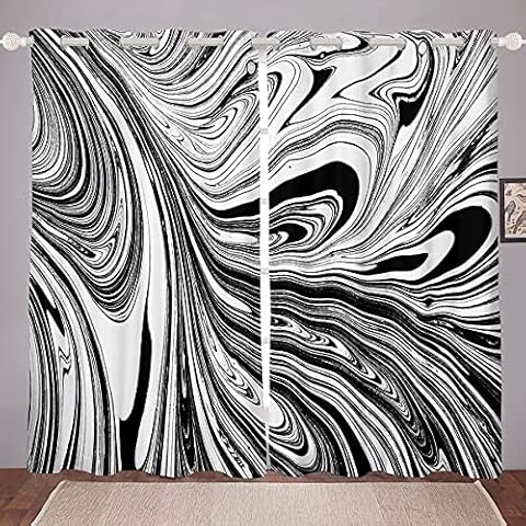 Cortinas de mármol Blanco y Negro para Ventana Loussiesd Cover