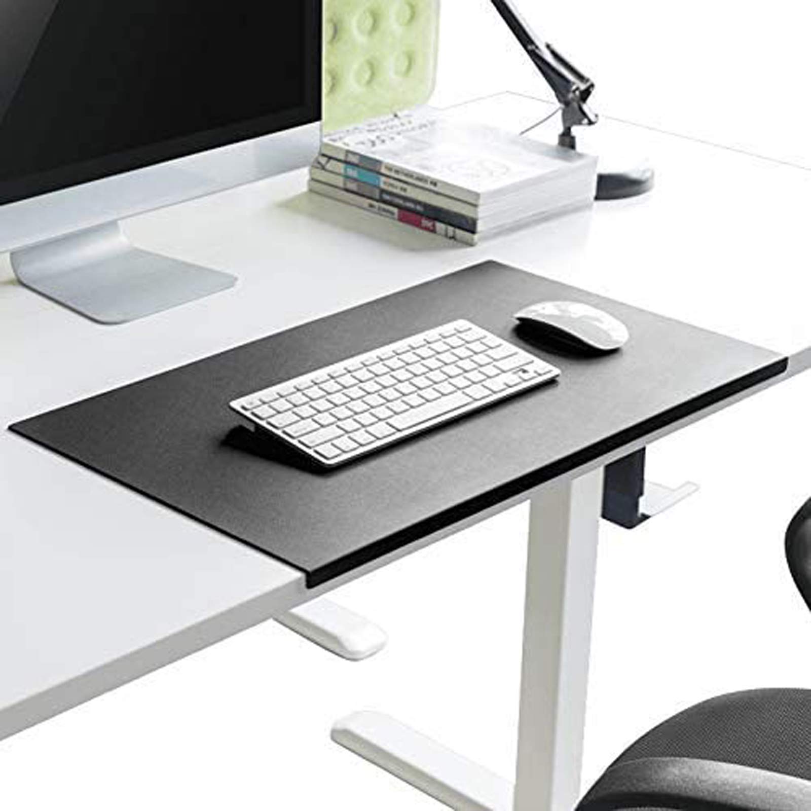 Bureauonderlegger, PU-leer, waterdichte tafelonderlegger, 100 x 50 cm, laptop, bureau, thuis, grote muismat