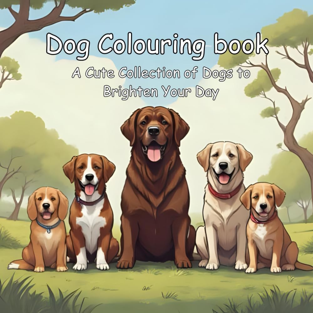 Dog Colouring Book for all ages: A Cute Collection of Dogs to Brighten Your Day