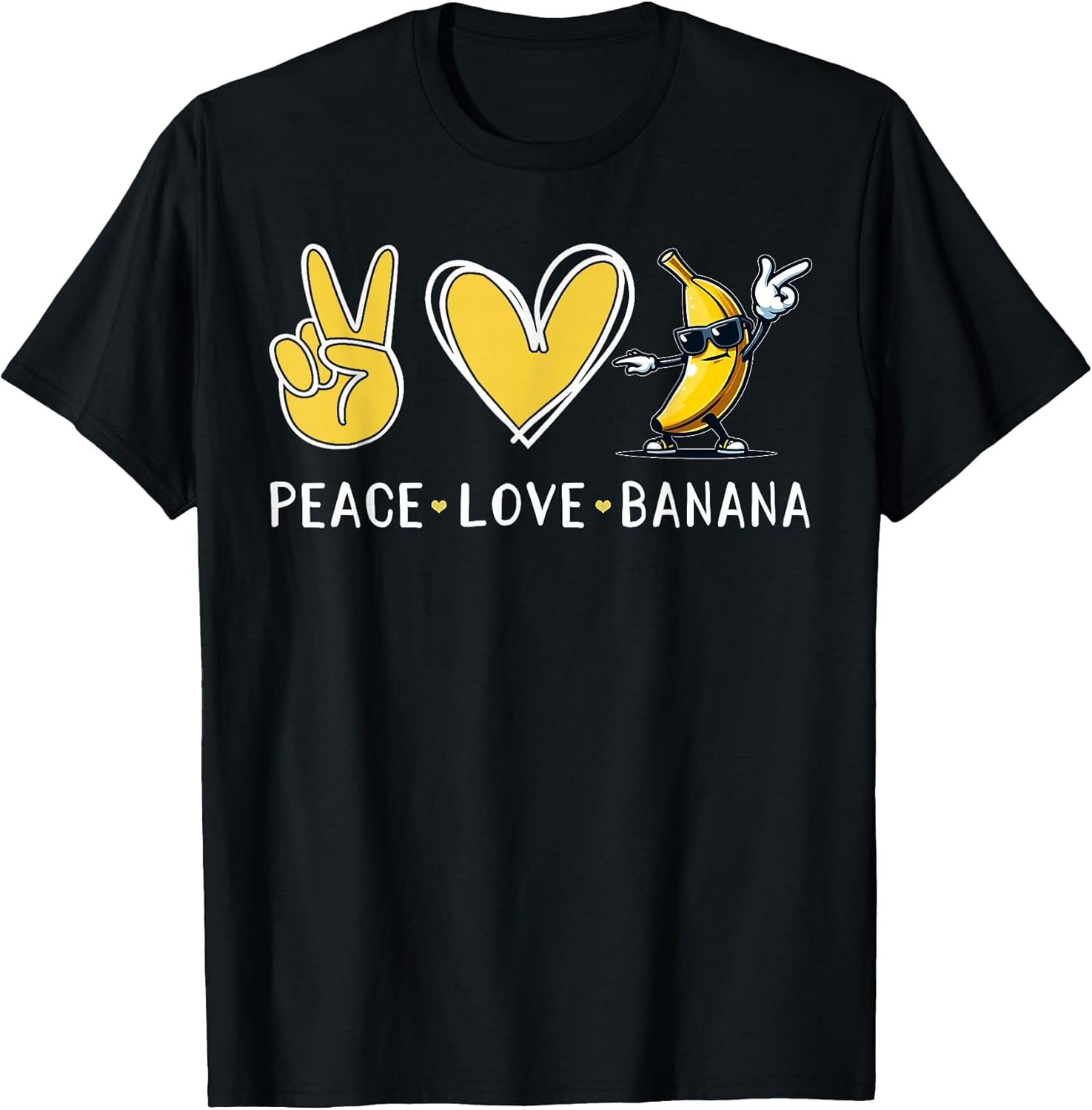 Funny Love Bananas Shirt Cute Banana Gifts Peace Love Banana T-Shirt
