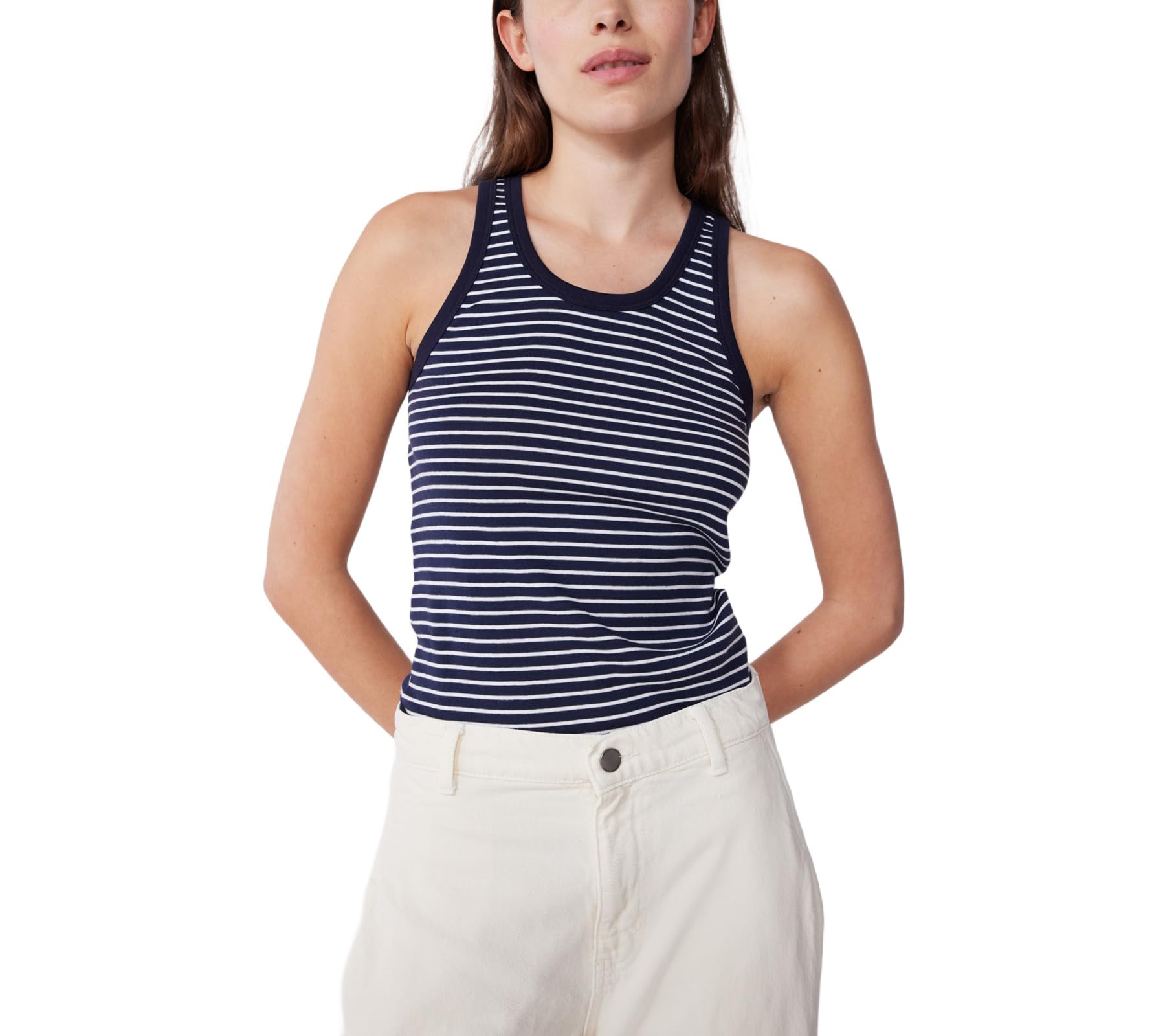 Petit Bateau Podkoszulek damski, Niebieski/biały, XXS