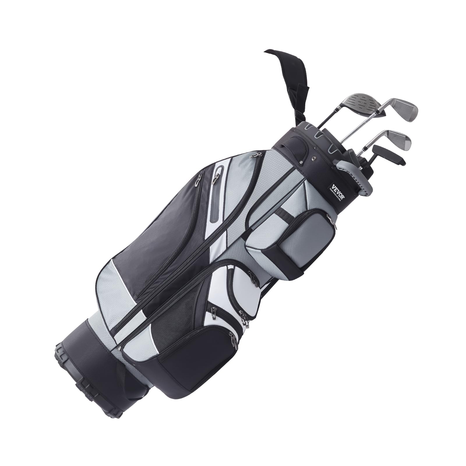 VEVOR Sacca da Golf con Divisorio Organizzatore a 14 Vie, Sacca da Golf in Nylon Premium 1050 mm 13 Tasche, Borsa da Golf Resistente con Manici, Copertura Antipolvere e Cinghie Staccabili Nero