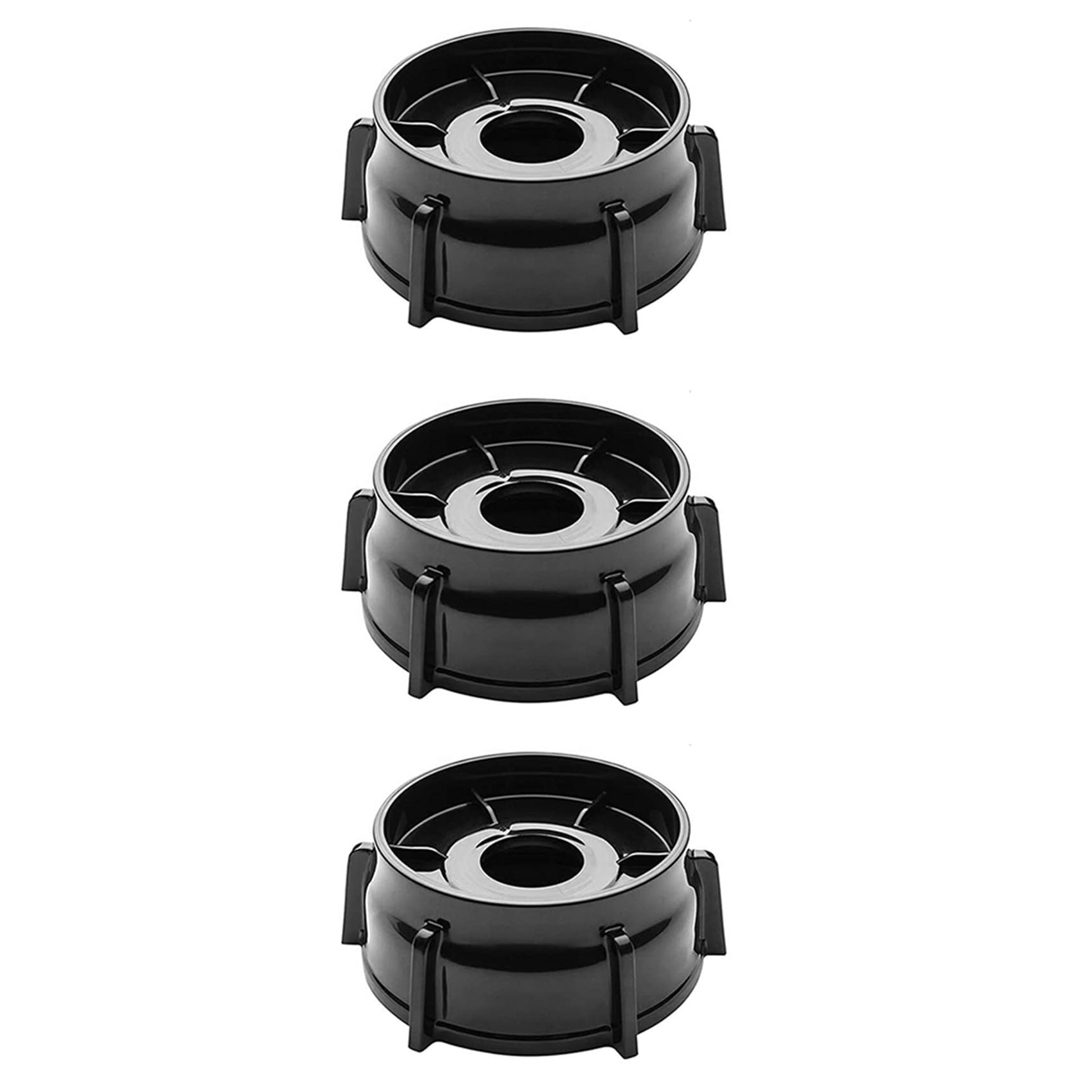 Vjsujehgy 3Pcs 4902-003 Blender Jar Bottom for and Osterizer Blenders, Premium Blender Replacement Parts (Black)