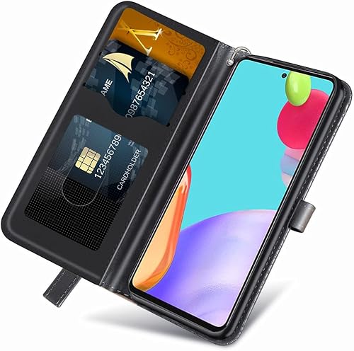 Miniatura 2 de Funda para Samsung Galaxy A52, Samsung A52 5G  A52 4G  A52s 5G Funda tipo cartera, MEUPZZK en relieve de piel sintética de alta calidad atril