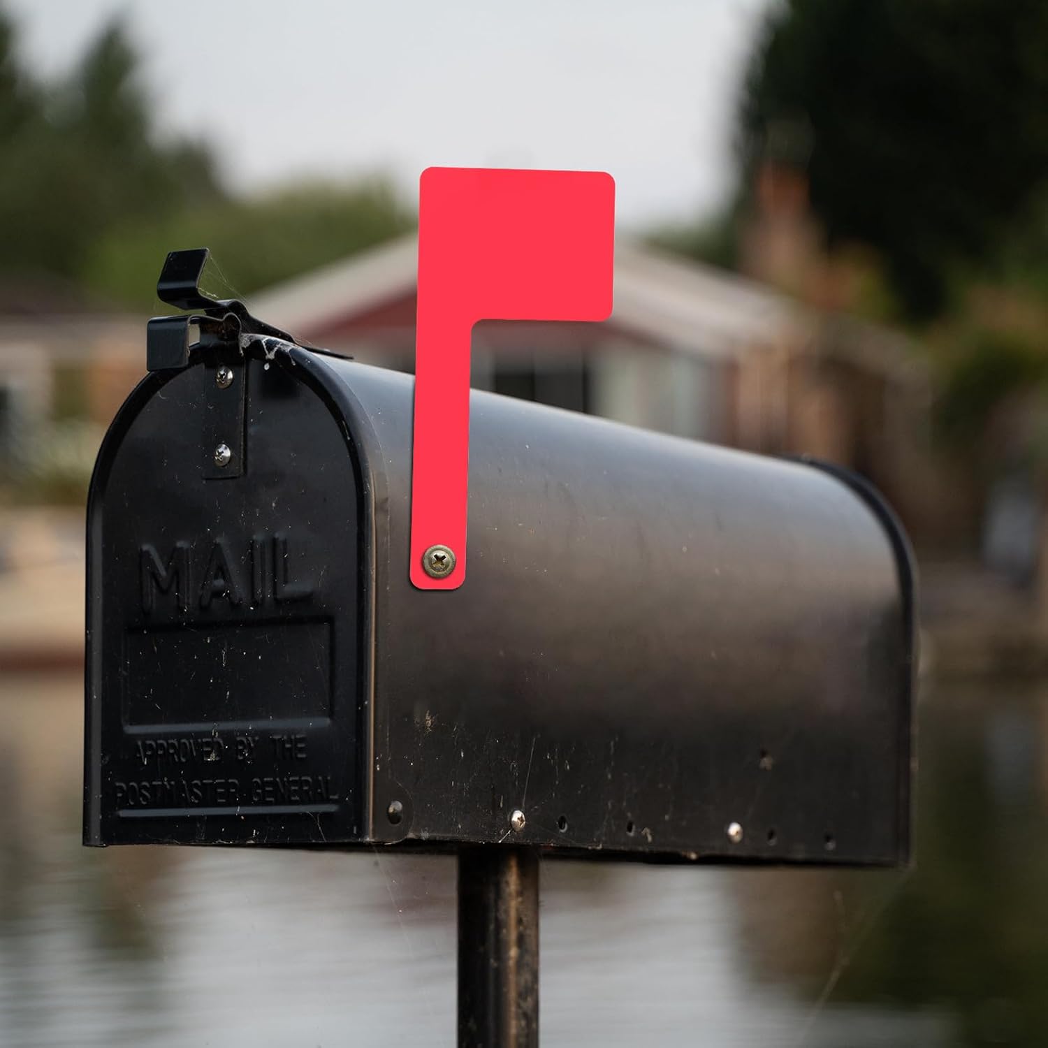Generic Universal Mailbox Flag Replacement Red Mailbox Signal Flag Easy Installation Durable Outdoor Accessory 5.90X2.75X0.07 Inches