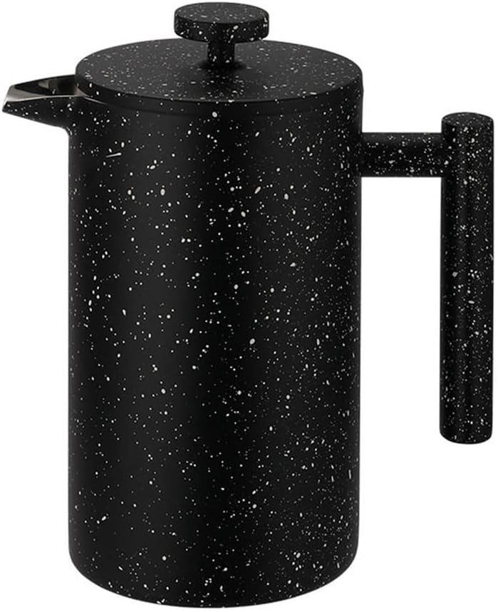 Press Coffee Maker Double-Wall 304 Stainless Steel Coffee Press Brews 350/1000ml Coffee and Tea (Color : Gray, Size : 350ml) (Black 350ml)