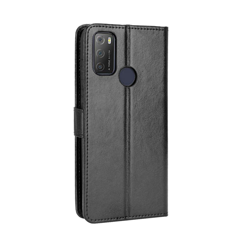 Lederhülle Für TCL 20Y & Alcatel 1s / 3L / 5V (2021 Modelle) – Mit Kartenschlitzen & Klappstand