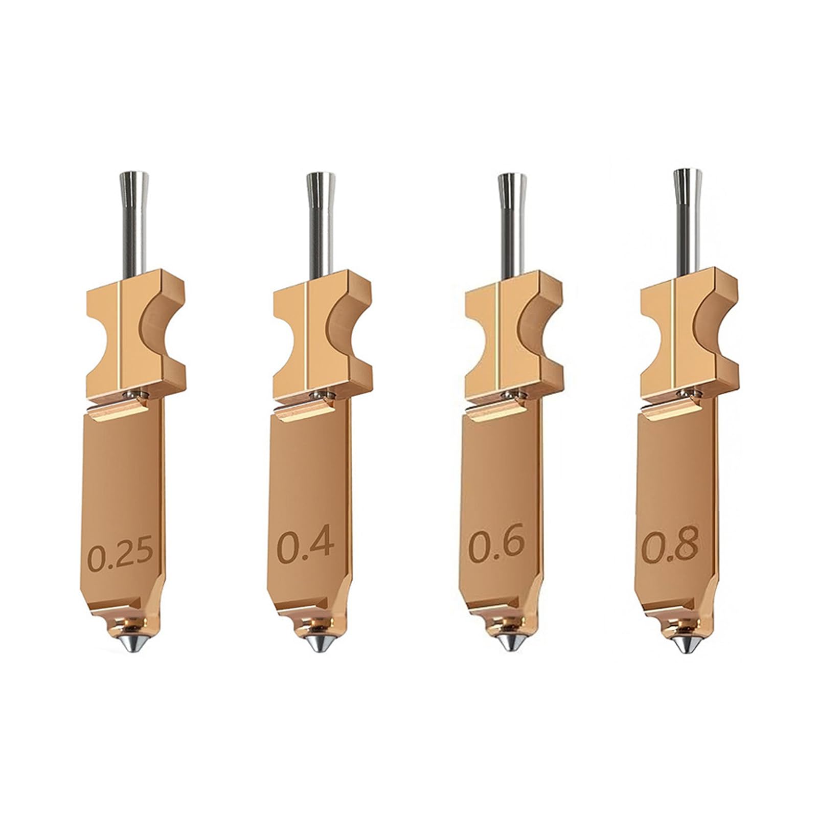 Set Mit 4 Metalldüsen Für AD5X Drucker. Düse Aus Hochhitzegehärtetem Stahl