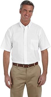 Van HeusenMen's Short-Sleeve Oxford Dress Shirt