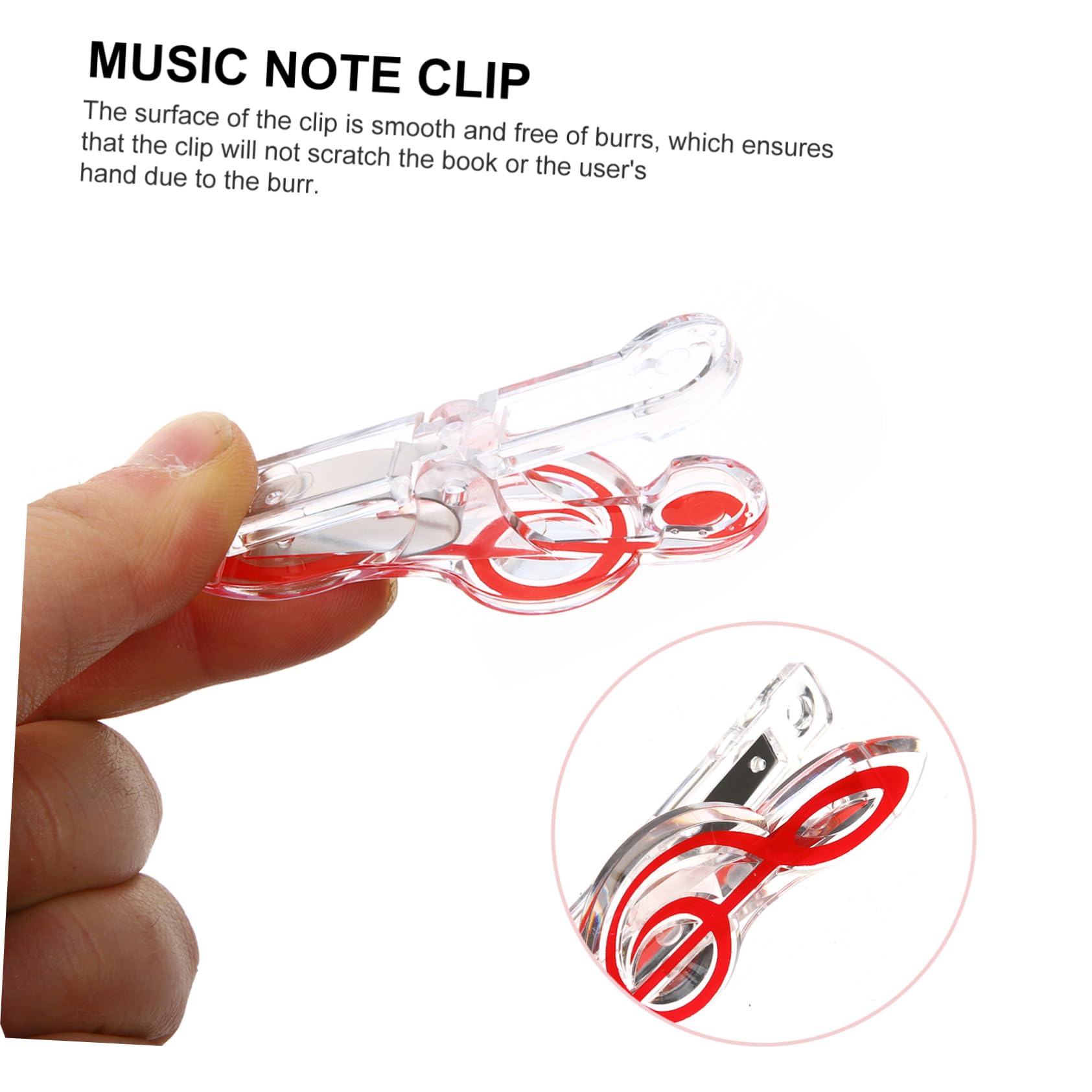 BESTonZON 20 Stück Notenklammern aus Abs Kleine Musik Seitenhalter Stabile Notenbuch Clips für Klaviernoten und Musikinstrumentenzubehör