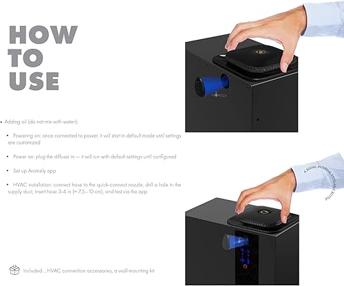 Miniatura 8 de Aromely Difusor inteligente de aroma de HVAC con Bluetooth, difusor sin agua para aromaterapia, nebulizante, para el hogar, oficina, habitación