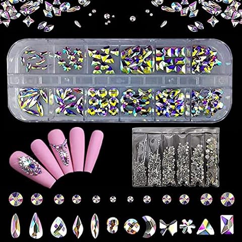 Kit de Pedrería para Uñas TCASENER con 1848 piezas Cover