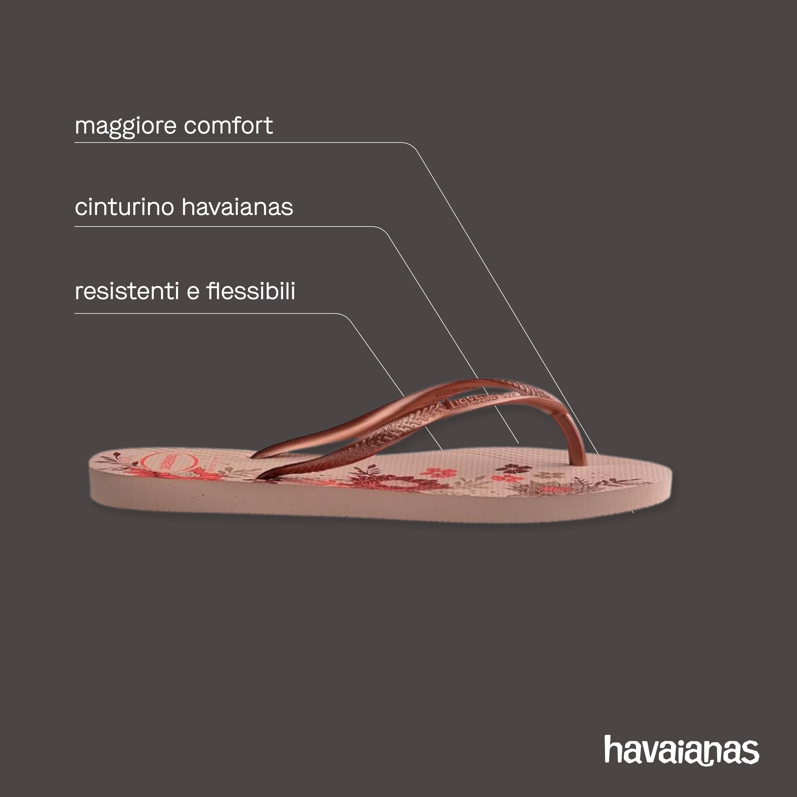 Havaianas - Slim Organic, Infradito da Donna Eleganti, Resistenti e Versatili con Suola Antiscivolo, Donna