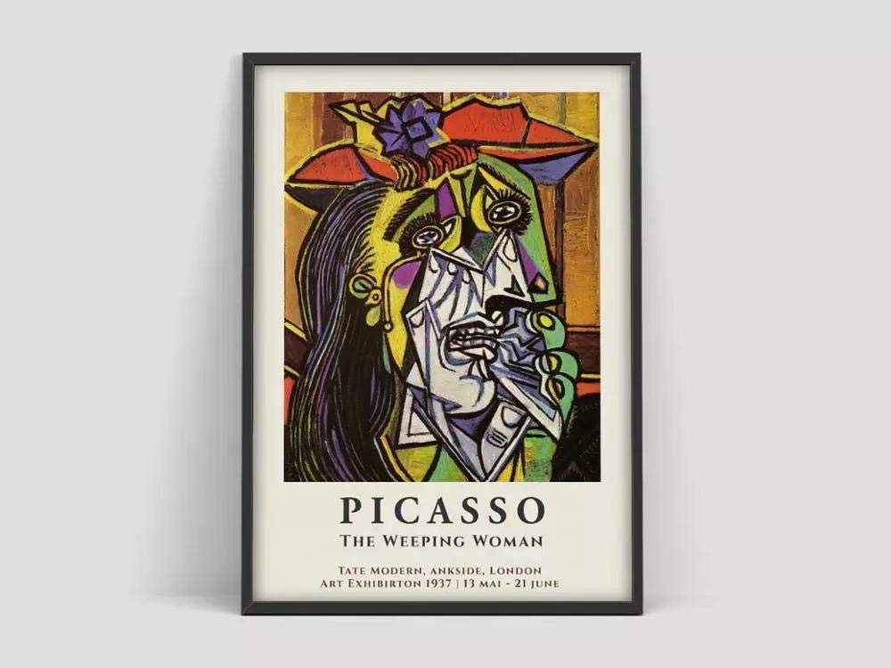 アートポスター パブロ・ピカソ エキシビジョンポスター Amazon.co.jp: パブロ・ピカソポスター、泣く女、ピカソ美術展