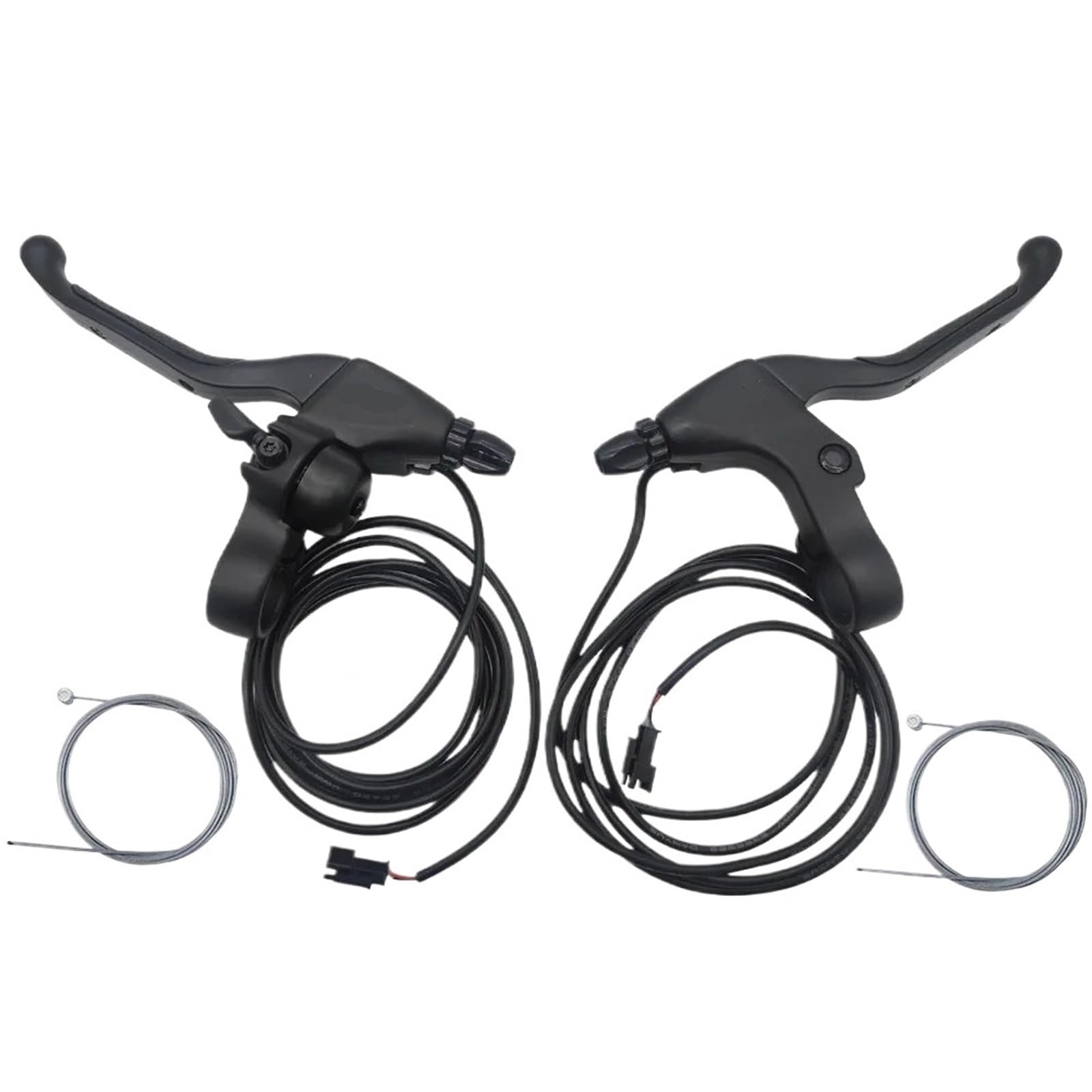 Oauwyuba A Pair -Square Port Bike Brake Rear Drum Bike Scooter Brake Lever Bike Bicycles 22.2Mm With Bell Fit For Bicycles V-Brake C-Brake Line-Brake Drum-Brake(A Pair -Square Port)