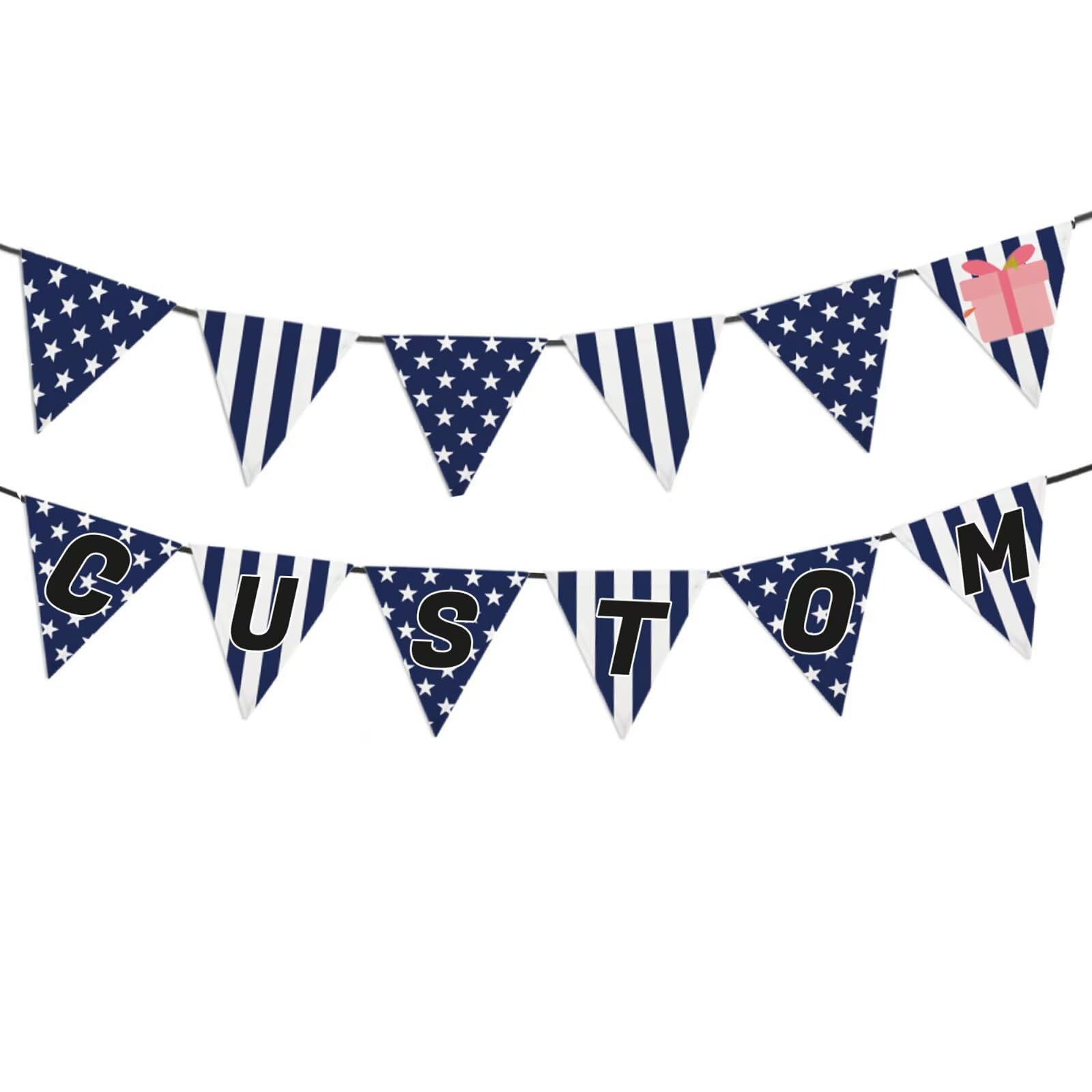 Customizable Pennant Custom Pennant Banner Flag Personalized Pennants Banner Custom Decor Flag 1Set 12pcs