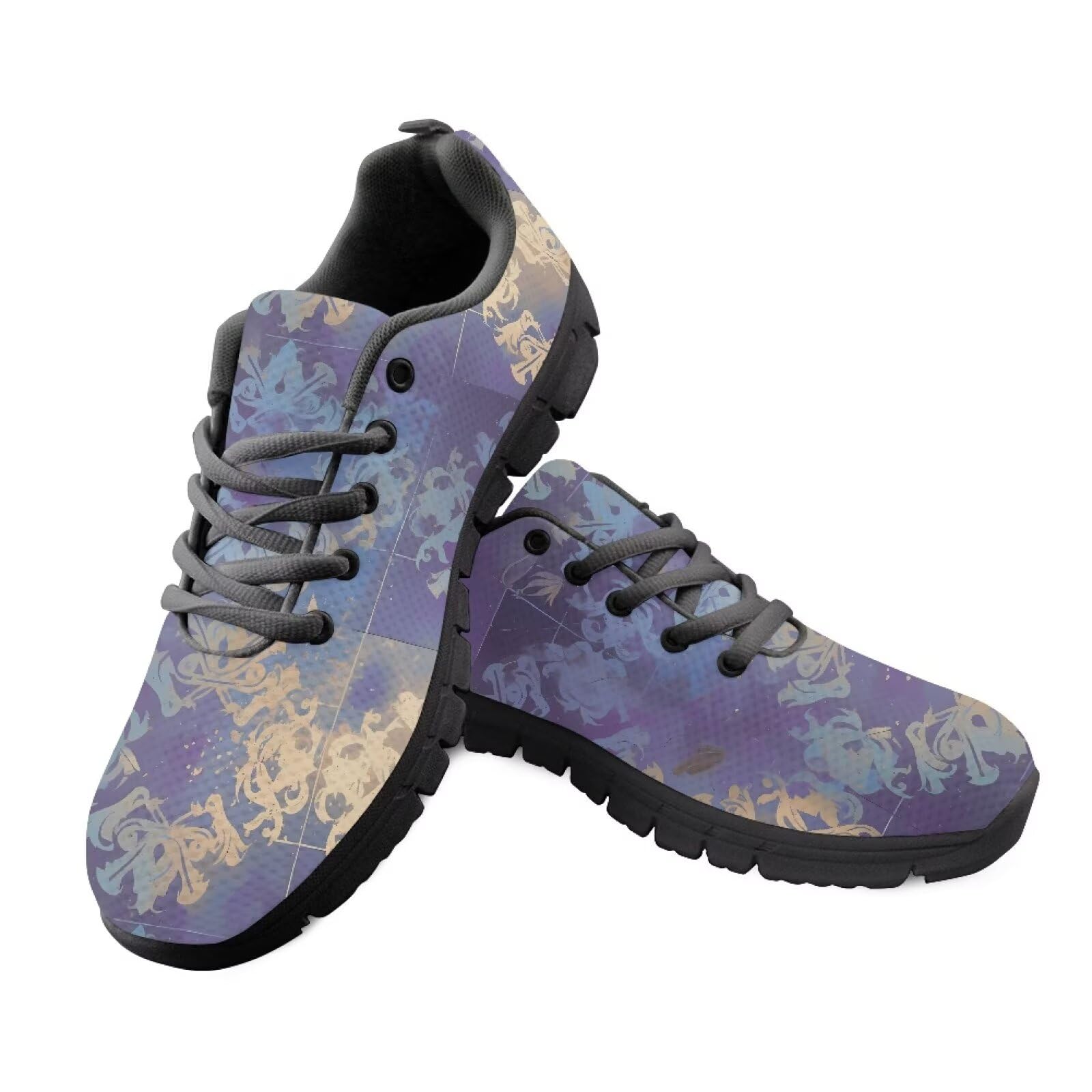 Scarpe da ginnastica geometriche da donna e ragazza, per camminate su strada, tribali, comode, con