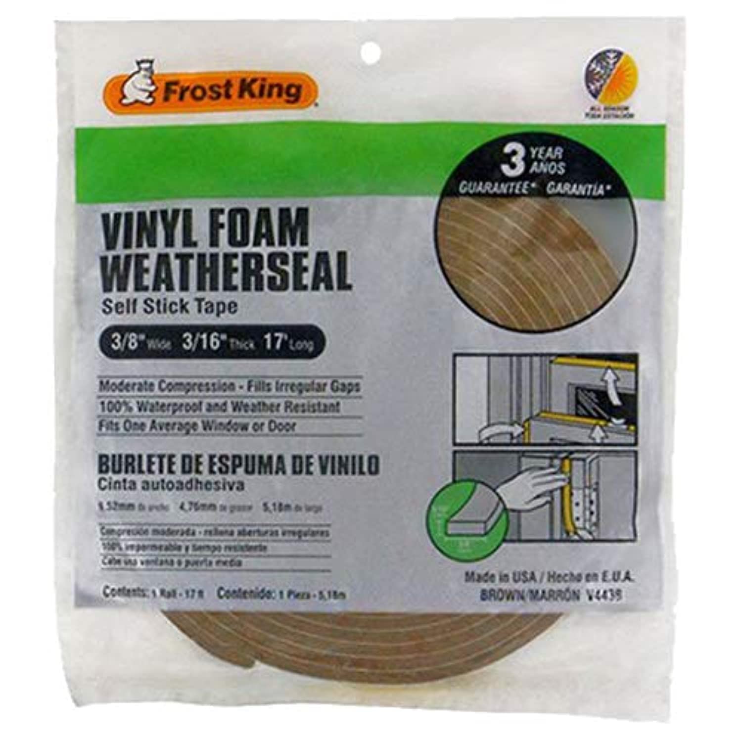 V443BH Vinyl Foam Weatherseal