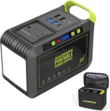 MARBERO Set of Portable Power Station M82 88WH and Waterproof Carrying Case
