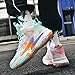 BALCUREY Basketball Shoes for Womens and Mens, Breathable Non Slip Outdoor Casual Unisex-Adult Fashion Sneakers PinkGreen Size 6 Multicolor