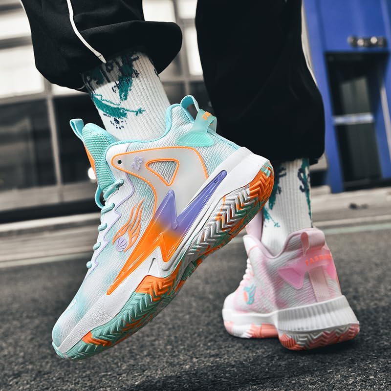 Image of Basketball Shoes for Womens and Mens, Breathable Non Slip Outdoor Casual Unisex-Adult Fashion Sneakers