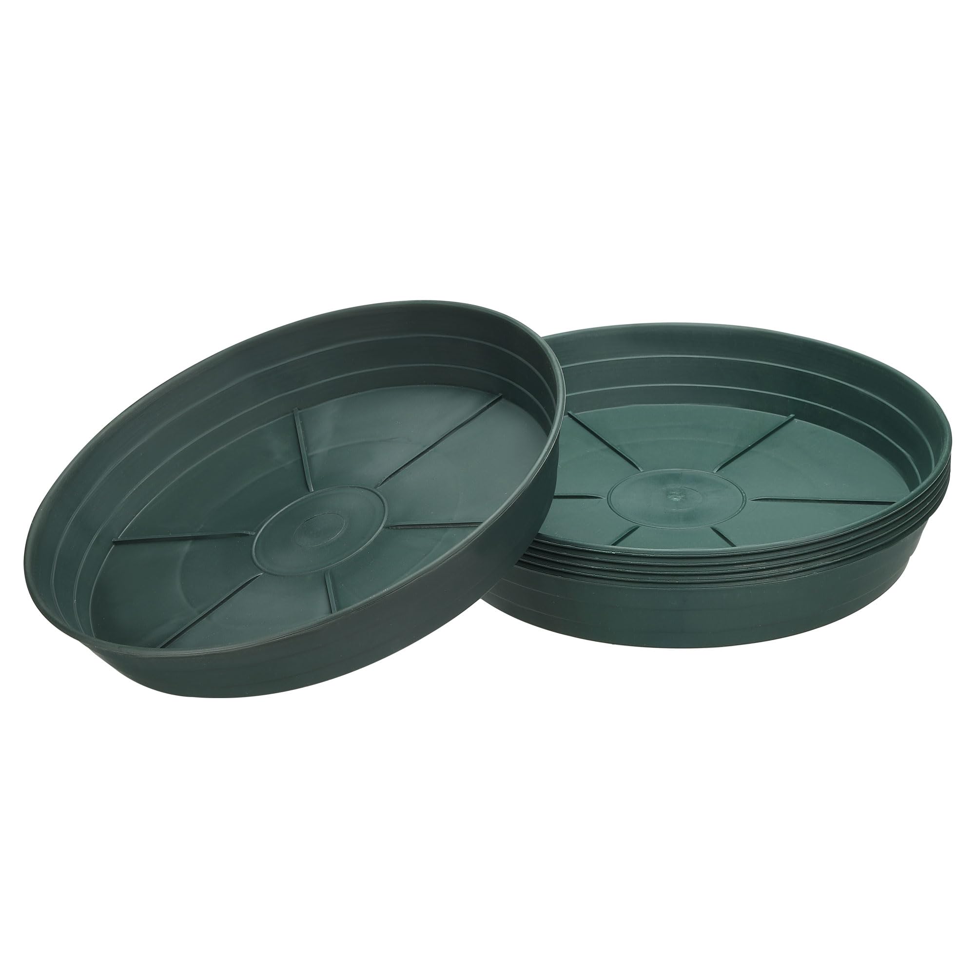 Soucoupes pour pot de fleurs rondes en plastique extérieur jardin 26.9cm cyan