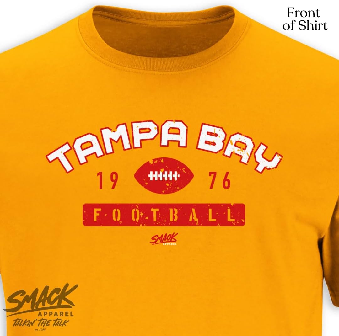 Smack Apparel Tampa Bay Football T-Shirt for TB Football Fans (SM-5XL) - Unisex-Adult, Yellow, 5XL - Image 3