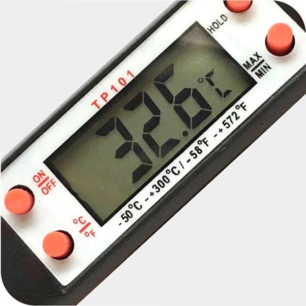 Digital Cooking Thermometer, 5.8 inches Long Stainless Probe Kitchen Food Meat Thermometers with Instant Read Best for Food, Meat, BBQ, Milk, and Water