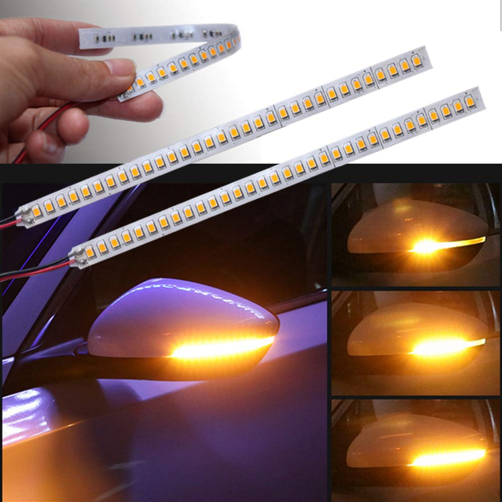 Amazon Autoyuzu シーケンシャル Led 流れるledテープ ドアミラーウインカー 車用led 25 32連 アンバー 18cm Dc12v 2本セット ウインカー 車 バイク