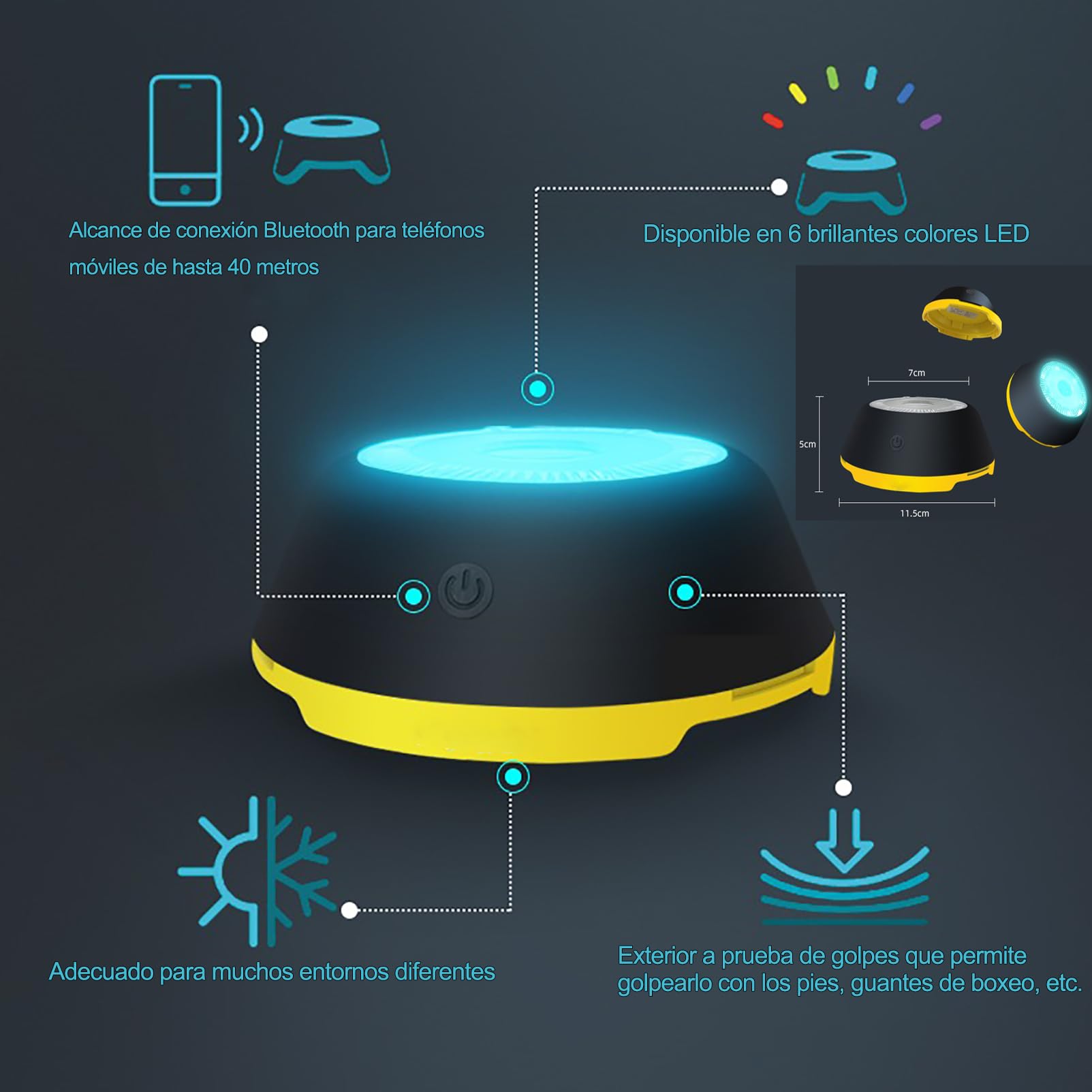 Luz De Entrenamiento De Reacción,Reaction Training Light, Apto para Baloncesto, Fútbol, Boxeo, Etc, para Mejorar el Tiempo de Reacción, el Estado Físico, la Velocidad y la Agilidad