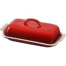 Le Creuset Stoneware Heritage Butter Dish, Cherry