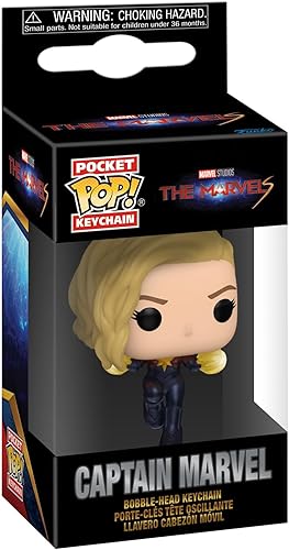 Miniatura 2 de Funko POP! Keychain: The Marvels - Captain Marvel Novelty Keyring - Collectable Mini Figure - Stocking Filler - Gift Idea - Official Merchandise -