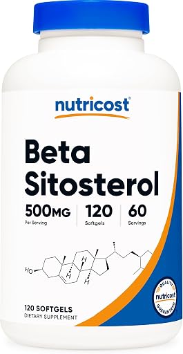 Nutricost Beta Sitosterol 120 Softgels, 500mg, 60 Servings, Gluten-Free | GMO-Free Supplement