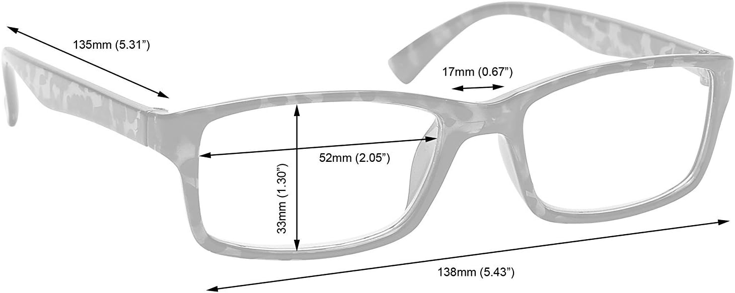 OPULIZE PEP Reading Glasses for Women Men Large Rectangular Designer Frame with Spring Hinges, Scratch Resistant, Purple +1 (Pack of 5) - Image 3