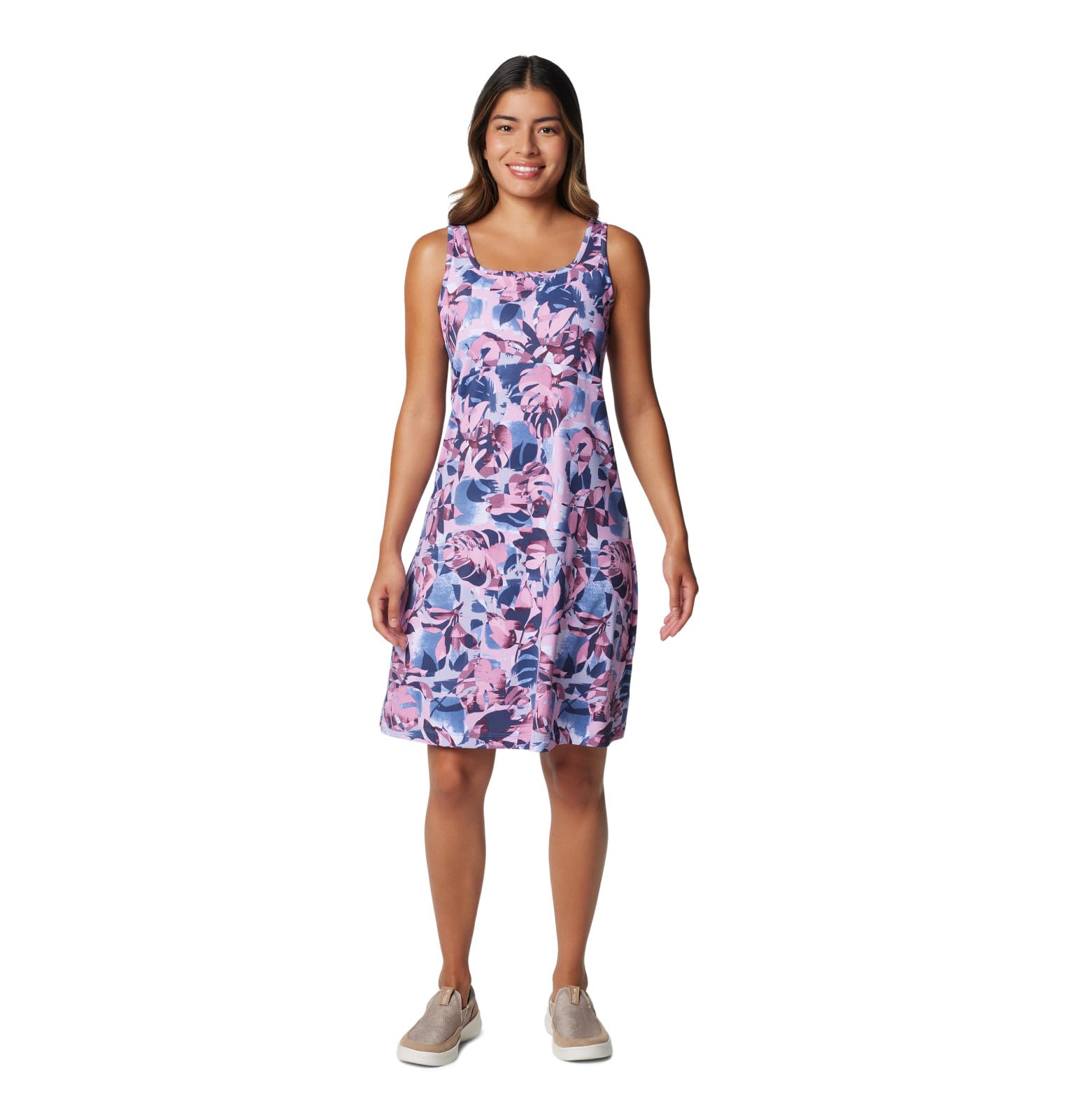 Columbia Women's Minuet Ikat Palms Pfg Freezer Iii Dress, L