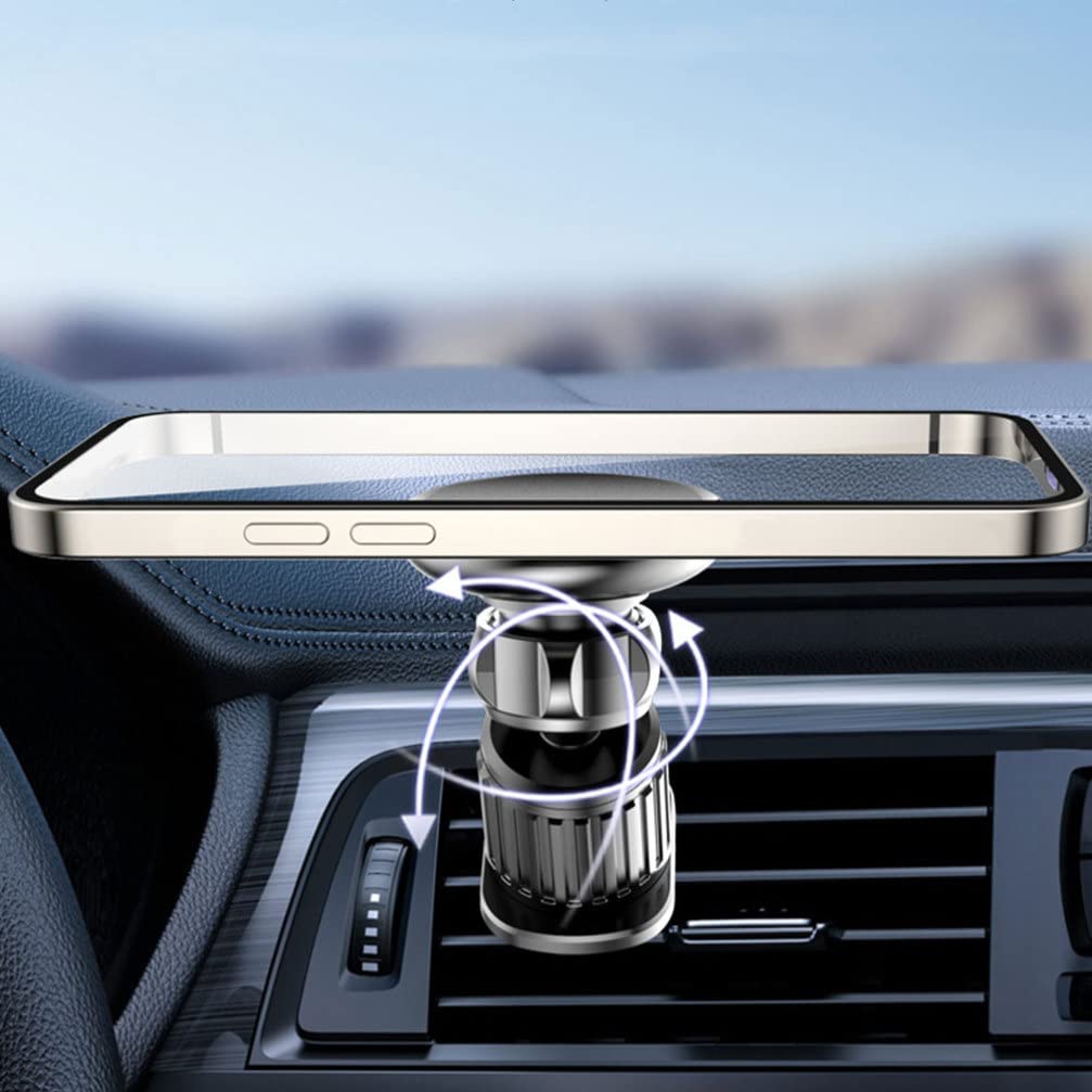 Gatuida Supporto Magnetico per Telefono Auto Nero Girevole in Abs