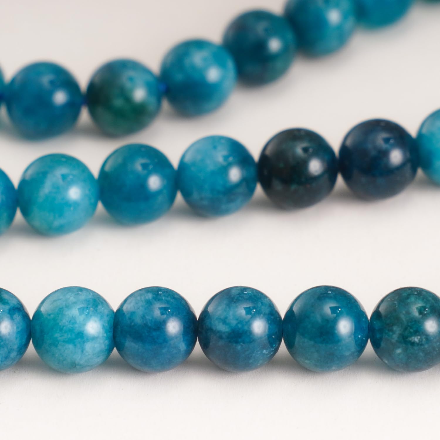 100PCS Blue Apatite Loose Round Natural Stone Beads for Crafting and Jewelry Making DIY Bracelet Necklace 6MM image 4