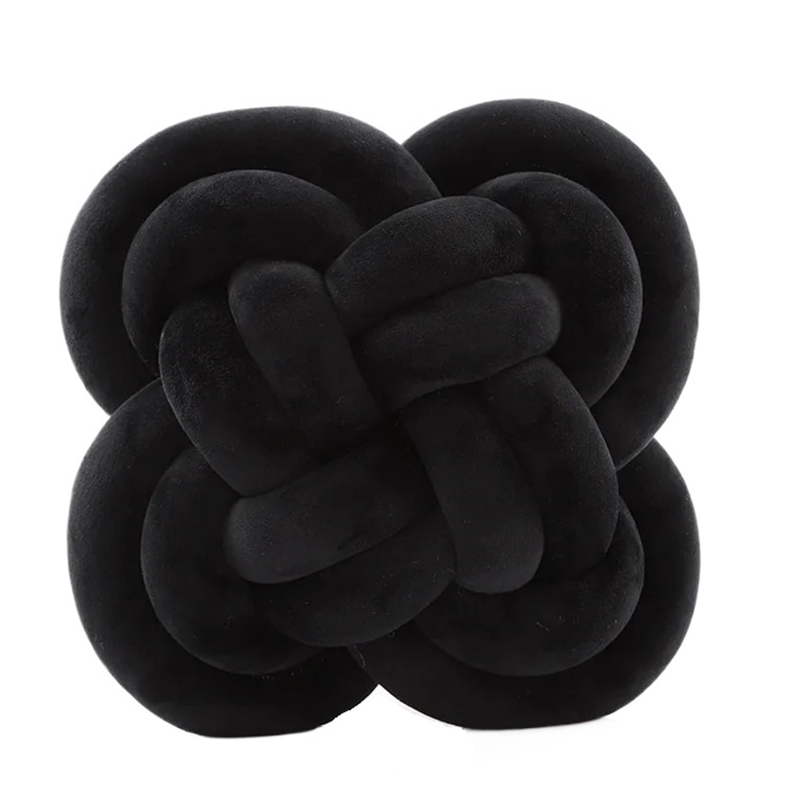 GIYXHU Knotted Pillows Handmade Ball Pillow Roll Sofa Living Room Round Cushion Headboard Backrest for Couch(Black)