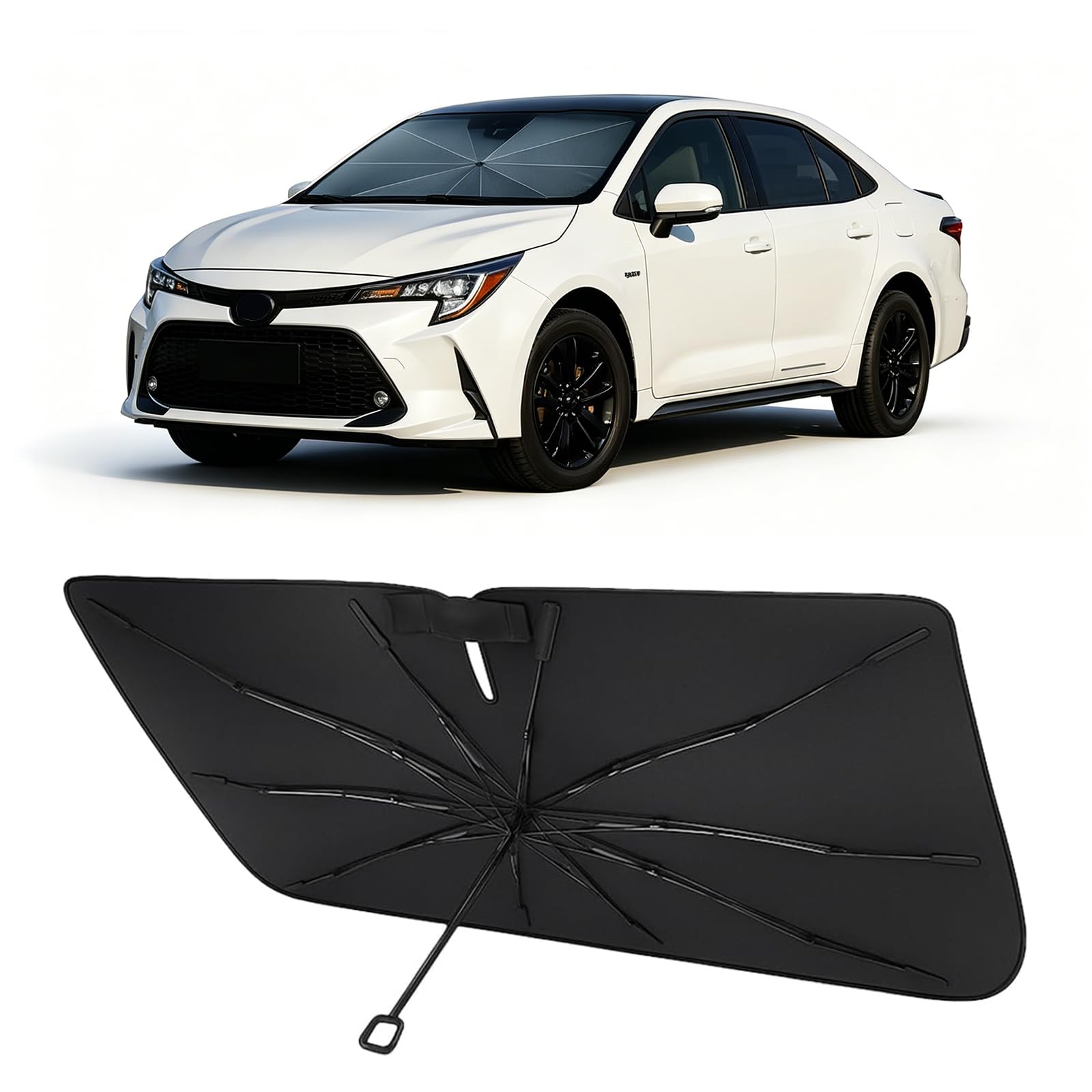 Proadsy Custom Fit 2019-2026 Toyota Corolla Windshield Sun Shade Umbrella