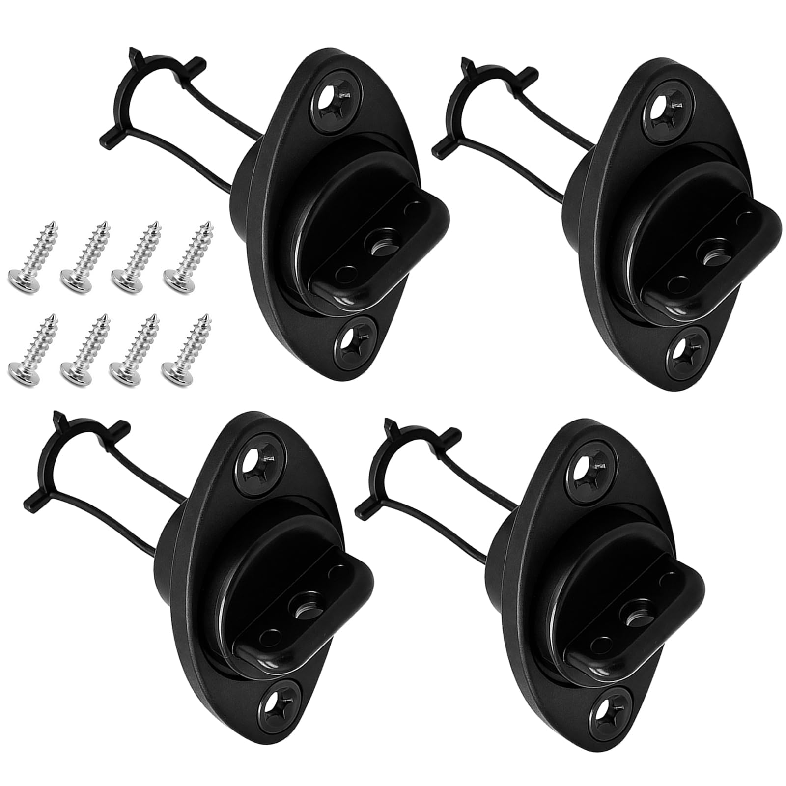 4pcs Boat Bung Plug, Scupper Plugs Kayak Drain Accessories, Kayak Bungs, Boat Garboard Drain Plug Plastic Replacement Transom Base Hull Hole Seals Stoppers Kit With Screw, Marine