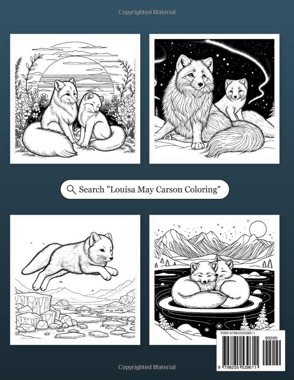 Arctic Fox Coloring Book for Adults and Kids: Cute Baby Wildlife Animal Nature Travel Souvenir Gifts Activity Coloring Pages image 3