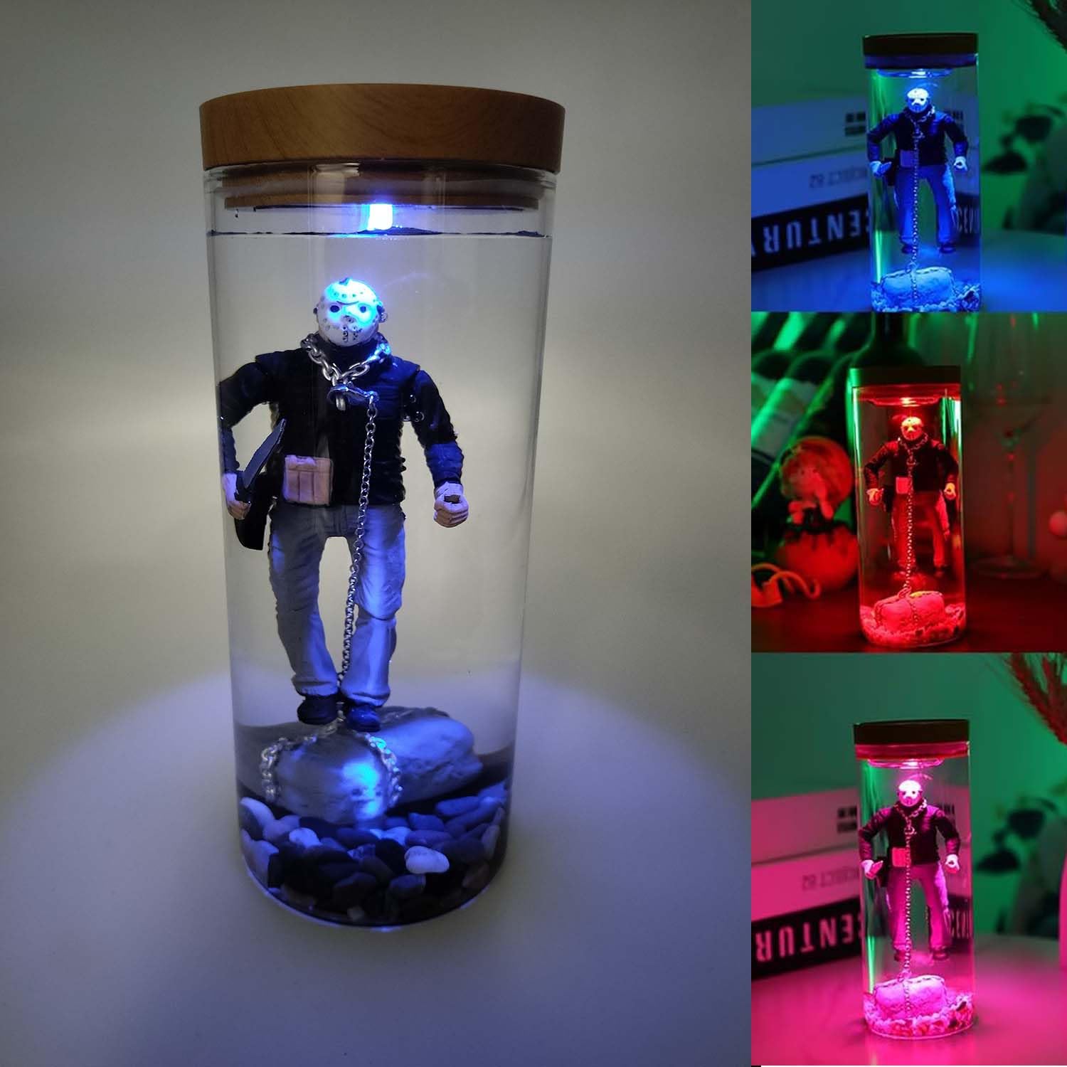 2025 Jason Voorhees Lamp,Horror Movie Decor, Horror Decor, Horror Lamp,Horror Gifts, Jason Voorhees Water Lamp, Horror Movie Merchandise,Horror Movie Gifts for Christmas Parties(1Set)