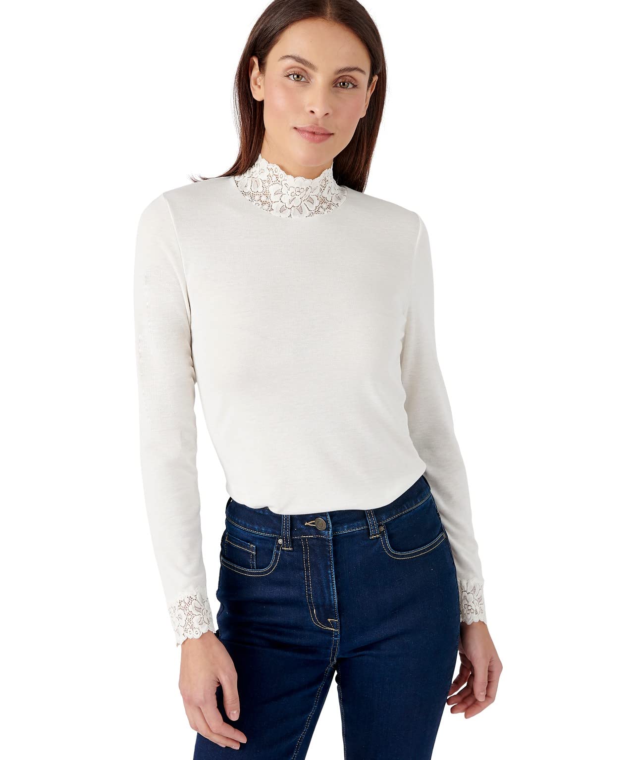 Damart T-Shirt Manches Longues Fine Côte Thermolactyl T-Shirt Femme (Lot de 1)
