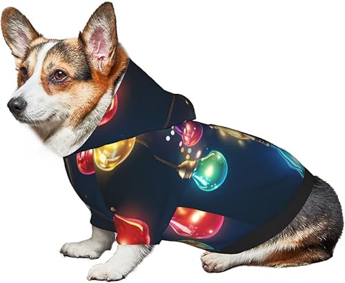 Miniatura 6 de Sudaderas con capucha para perros con luces de Navidad en 3D para mascotas pequeñas, un disfraz acogedor para cachorros con estilo, delicias de