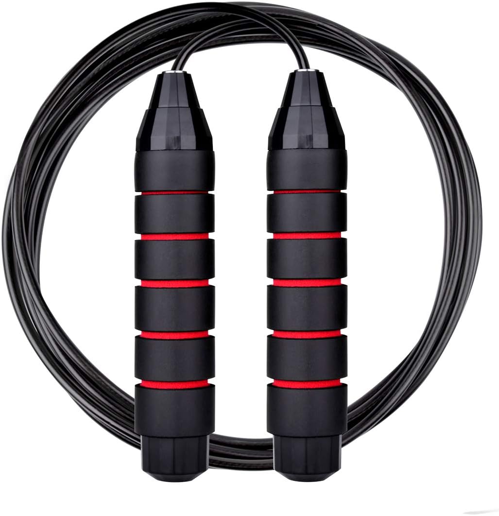 Jump Rope Adjustable Cable Tangle-Free Skipping Rope Comfort Handles Nation Speed Jump Rope Survival and Cross Jumping Ropes Ideal for Aerobic Exercise, Fitness Training,Speed Workouts & More