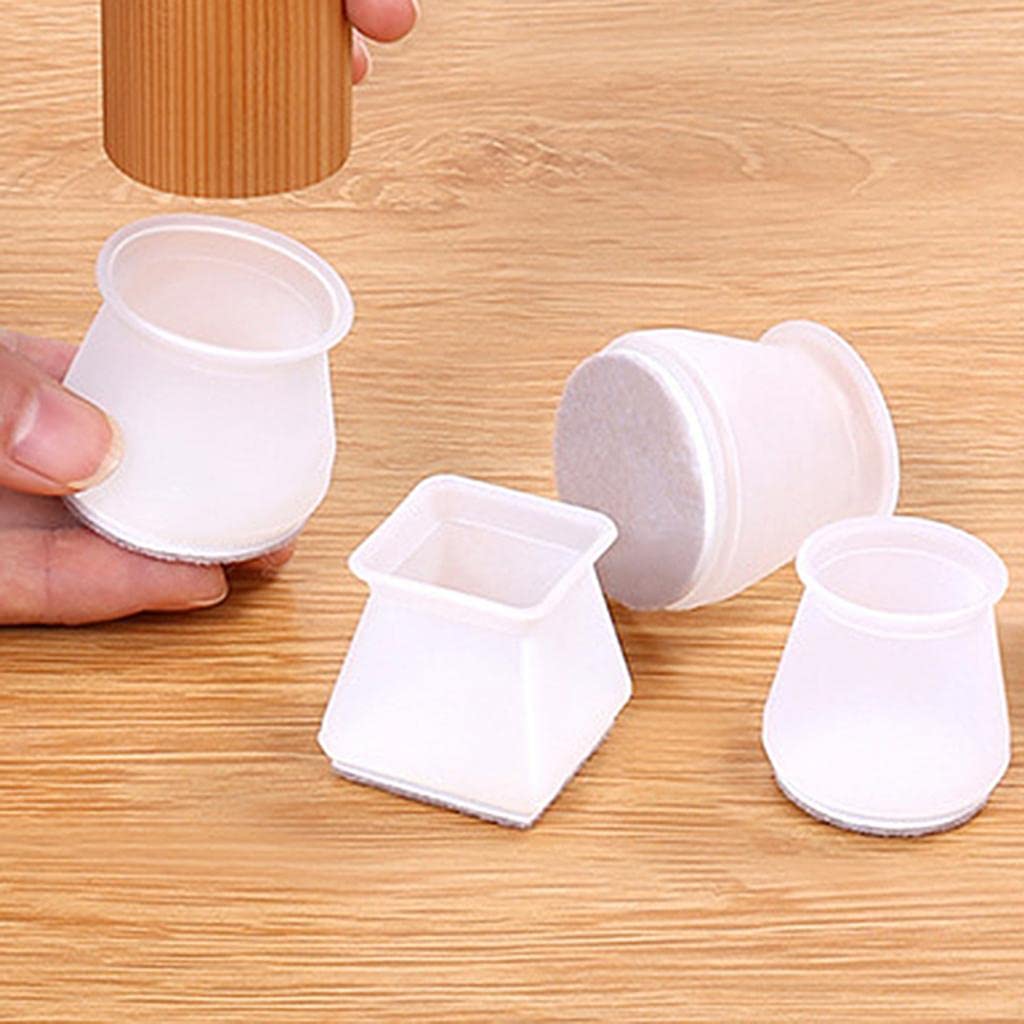 PlayBuys Silicone Chair Leg Protector Cap Pad Table Furniture Feet Wood Floor Clear