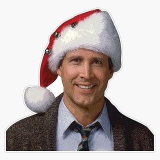 Clark Griswold National Lampoon's 1989 Christmas Vacation Movie Santa hat Sticker Sticker Decal Bumper Sticker Waterproof 5"
